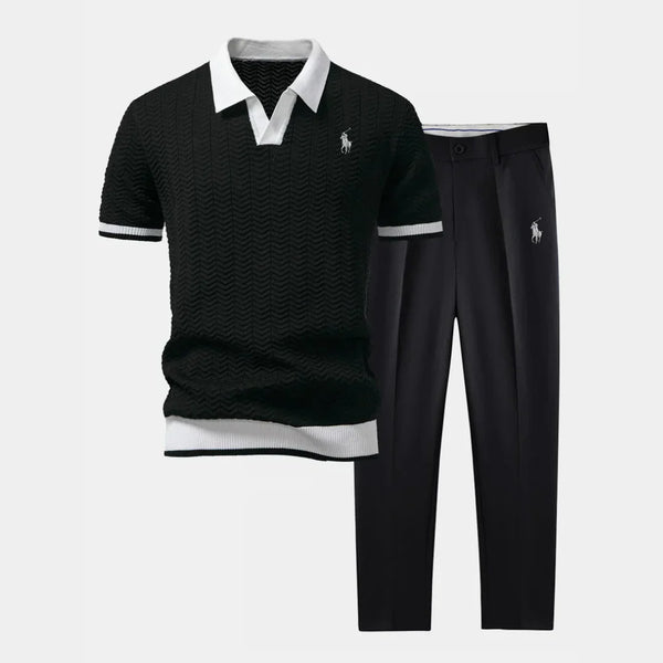 RL™ Set – V Neck Polo & Slim Fit Tapered Pants