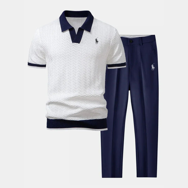 RL™ Set – V Neck Polo & Slim Fit Tapered Pants